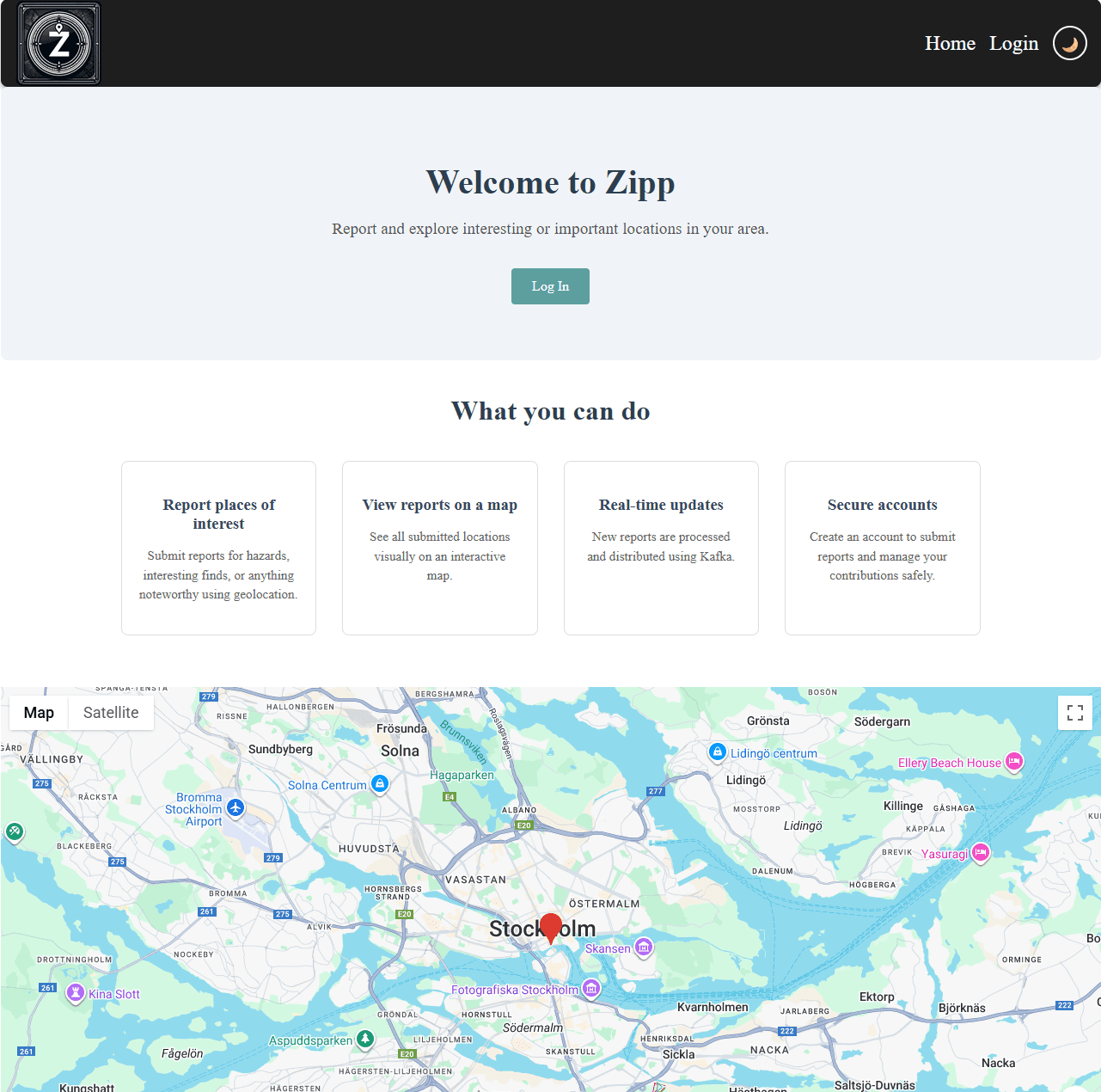 Zipp – Location Reporting System